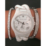 Michael Kors Ceramic White Dial White Steel Strap Watch for Women - MK5387 Authentic Buy Shop Now