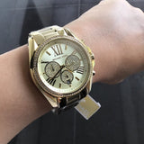 Michael Kors Bradshaw Quartz Gold Dial Gold Steel Strap Watch For Women - MK6538 Authentic Buy Shop Now