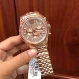 Michael Kors Lexington Rose Gold Dial Rose Gold Stainless Steel Strap Watch for Men - MK8580 Authentic Buy Shop Now