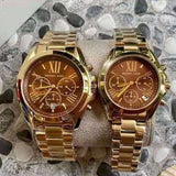 Michael Kors Bradshaw Brown Dial Gold Steel Strap Watch for Women - MK5502 Authentic Buy Shop Now
