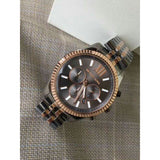 Michael Kors Lexington Chronograph Black Dial Two Tone Steel Strap Watch for Men - MK8561 Authentic Buy Shop Now