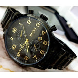Hugo Boss Aeroliner Black Dial Black Steel Strap Watch for Men - 1513275 Authentic Buy Shop Now
