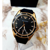 Emporio Armani Sport Quartz Black Dial Black Rubber Strap Watch For Men - AR11101 Authentic Buy Shop Now