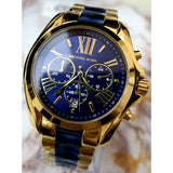 Michael Kors Bradshaw Navy Blue Dial Two Tone Steel Strap Watch for Women - MK6268 Authentic Buy Shop Now