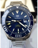 Tag Heuer Aquaracer Calibre 5 Blue Dial Silver Steel Strap Watch for Men - WAY201B.BA0927 Authentic Buy Shop Now