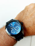 Maserati Traguardo Chronograph Blue Dial Black Silicone Strap Watch For Men - R8871612044 Authentic Buy Shop Now