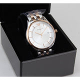 Emporio Armani Lambda Analog Silver Dial Two Tone Steel Strap Watch For Men - AR11044 Authentic Buy Shop Now