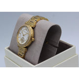 Michael Kors Abbey Three-Hand Analog White Dial Gold Steel Strap Watch for Women - MK4615 Authentic Buy Shop Now