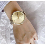 Michael Kors Charley Three-Hand Quartz Gold Dial Gold Steel Strap Watch for Women - MK4399 Authentic Buy Shop Now