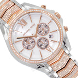 Michael Kors Whitney Chronograph Silver Dial Two Tone Steel Strap Watch For Women - MK7225 Authentic Buy Shop Now