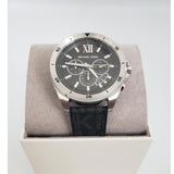 Michael Kors Brecken Chronograph Black Dial Black Leather Strap Watch For Men - MK8850 Authentic Buy Shop Now