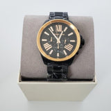 Michael Kors Wren Chronograph Black Dial Black Steel Strap Watch For Men - MK8933 Authentic Buy Shop Now