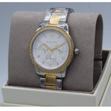 Michael Kors Tibby Multifunction White Dial Two Tone Steel Strap Watch For Women - MK6825 Authentic Buy Shop Now
