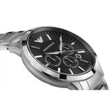 Emporio Armani Sportivo Chronograph Black Dial Silver Steel Strap Watch For Men - AR2460 Authentic Buy Shop Now