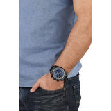 Versace V-Ray Chronograph Quartz Blue Dial Black Steel Strap Watch For Men - VE2I00521 Authentic Buy Shop Now