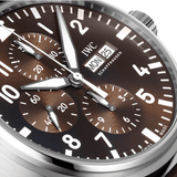 IWC Pilot's Watch Chronograph Edition Brown Dial Brown Leather Strap Watch for Men - IW377713 Authentic Buy Shop Now