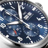 IWC Pilot’s Watch Chronograph Edition “Le Petit Prince” Blue Dial Brown Leather Strap Watch for Men - IW377714 Authentic Buy Shop Now
