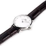 Daniel Wellington York White Dial Brown Leather Strap Watch For Women - DW00100069 Authentic Buy Shop Now
