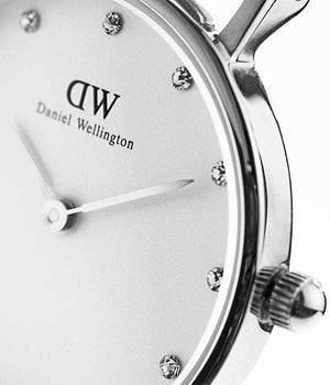 Daniel Wellington York White Dial Brown Leather Strap Watch For Women - DW00100069 Authentic Buy Shop Now