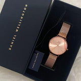 Daniel Wellington Petite Rose Gold Dial Rose Gold Mesh Strap Watch For Women - DW00100472 Authentic Buy Shop Now