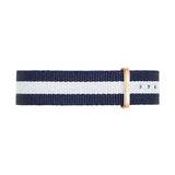 Daniel Wellington Classy Glasgow White Dial Two Tone Nylon Strap Watch For Women - DW00100078 Authentic Buy Shop Now