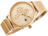 Tommy Hilfiger Blake Chronograph Rose Gold Dial Rose Gold Mesh Bracelet Watch For Women - 1781907 Authentic Buy Shop Now