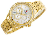 Tommy Hilfiger Ari Multifunction Diamonds Silver Dial Gold Steel Strap Watch for Women - 1781977 Authentic Buy Shop Now