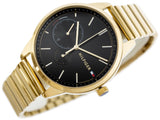 Tommy Hilfiger Brooke Black Dial Gold Steel Strap Watch for Women - 1782019 Authentic Buy Shop Now