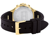 Tommy Hilfiger Eve Chronograph Quartz Black Dial Black Silicone Strap Watch For Women - 1782282 Authentic Buy Shop Now
