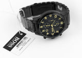 Hugo Boss Aeroliner Black Dial Black Steel Strap Watch for Men - 1513275 Authentic Buy Shop Now