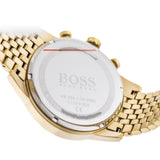Hugo Boss Navigator Black Dial Gold Steel Strap Watch for Men - 1513531 Authentic Buy Shop Now