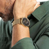 Hugo Boss Skymaster Black Dial Gold Mesh Bracelet Watch for Men - 1513838 Authentic Buy Shop Now