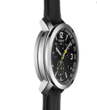Tissot PRC 200 Chronograph Black Dial Black Leather Strap Watch For Men - T055.417.16.057.00 Authentic Buy Shop Now