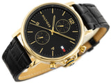 Tommy Hilfiger Daniel Black Dial Black Leather Strap Watch for Men - 1710417 Authentic Buy Shop Now