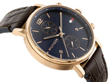 Tommy Hilfiger Daniel Blue Dial Brown Leather Strap Watch for Men - 1710418 Authentic Buy Shop Now
