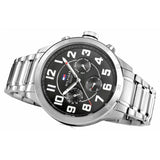 Tommy Hilfiger Trent Chronograph Black Dial Silver Steel Strap Watch for Men - 1791054 Authentic Buy Shop Now