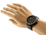 Tommy Hilfiger Asher Chronograph Black Dial Black Leather Strap Watch For Men - 1791854 Authentic Buy Shop Now