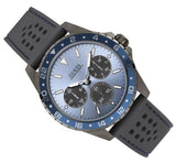 Guess Odyssey Blue Dial Grey Rubber Strap Watch For Men - W1108G6 Authentic Buy Shop Now