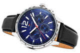 Tommy Hilfiger Gavin Blue Dial Blue Leather Strap Watch for Men - 1791468 Authentic Buy Shop Now