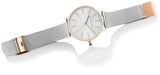 Armani Exchange Lola Analog White Dial Silver Mesh Strap Watch For Women - AX5537 Authentic Buy Shop Now