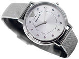 Emporio Armani Kappa Silver Dial Silver Mesh Bracelet Watch For Women - AR11128 Authentic Buy Shop Now