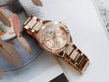 Guess Frontier Diamonds Rose Gold Dial Rose Gold Steel Strap Watch For Women - W1156L3 Authentic Buy Shop Now