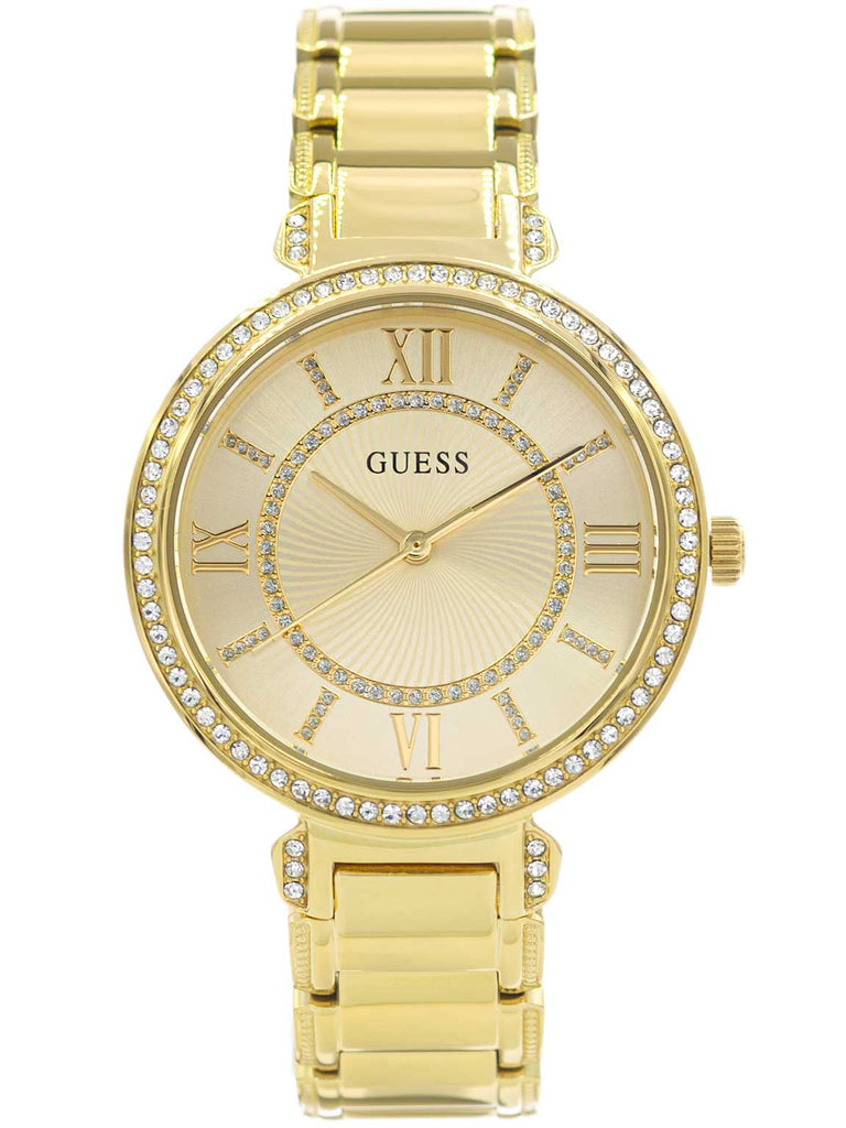 Guess Montage Quartz Gold Dial Gold Steel Strap Watch For Women - GW0588L1 Authentic Buy Shop Now