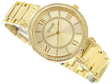 Guess Montage Quartz Gold Dial Gold Steel Strap Watch For Women - GW0588L1 Authentic Buy Shop Now