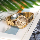 Guess Montage Quartz Gold Dial Gold Steel Strap Watch For Women - GW0588L1 Authentic Buy Shop Now