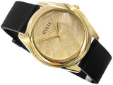 Guess Cubed Analog Gold Dial Black Silicone Strap Watch For Women - GW0665L1 Authentic Buy Shop Now