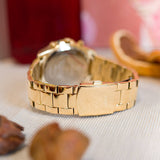 Guess Sol Chronograph Gold Dial Gold Steel Strap Watch For Women - GW0483L2 Authentic Buy Shop Now