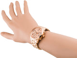 Guess Mini Sunrise Chronograph Quartz Rose Gold Dial Rose Gold Steel Strap Watch For Women - W0448L3 Authentic Buy Shop Now