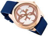 Guess G Twist White Dial Blue Silicone Strap Watch For Women - W0911L6 Authentic Buy Shop Now