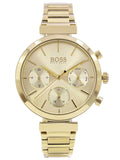 Hugo Boss Flawless Gold Dial Gold Steel Strap Watch for Women - 1502532 Authentic Buy Shop Now